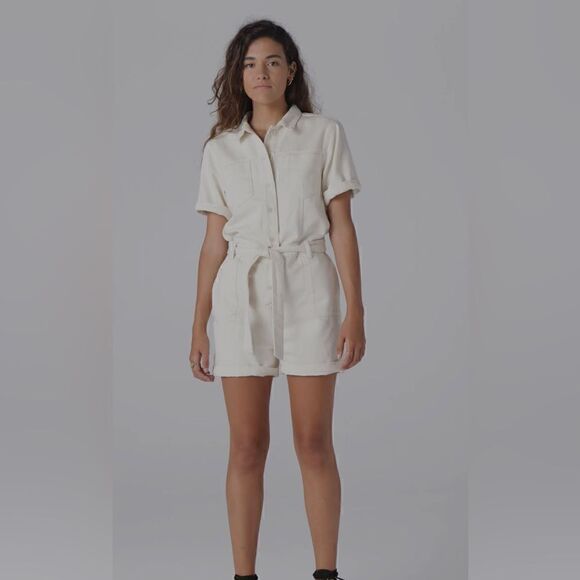 Triarchy Safari Jumpsuit in Off White - Picture 1 of 8
